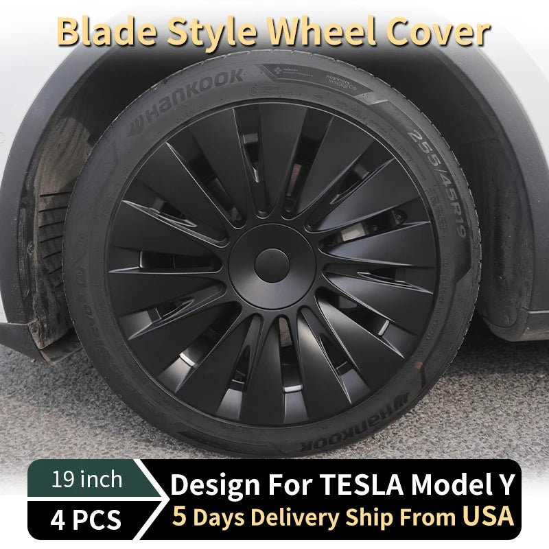 4PCS Design for TESLA Model Y Vehicle Full Coverage Blade Wheel