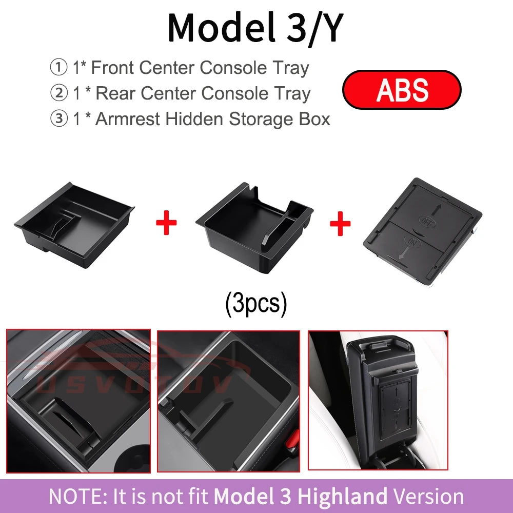 Armrest Hidden Bins Cup Holder